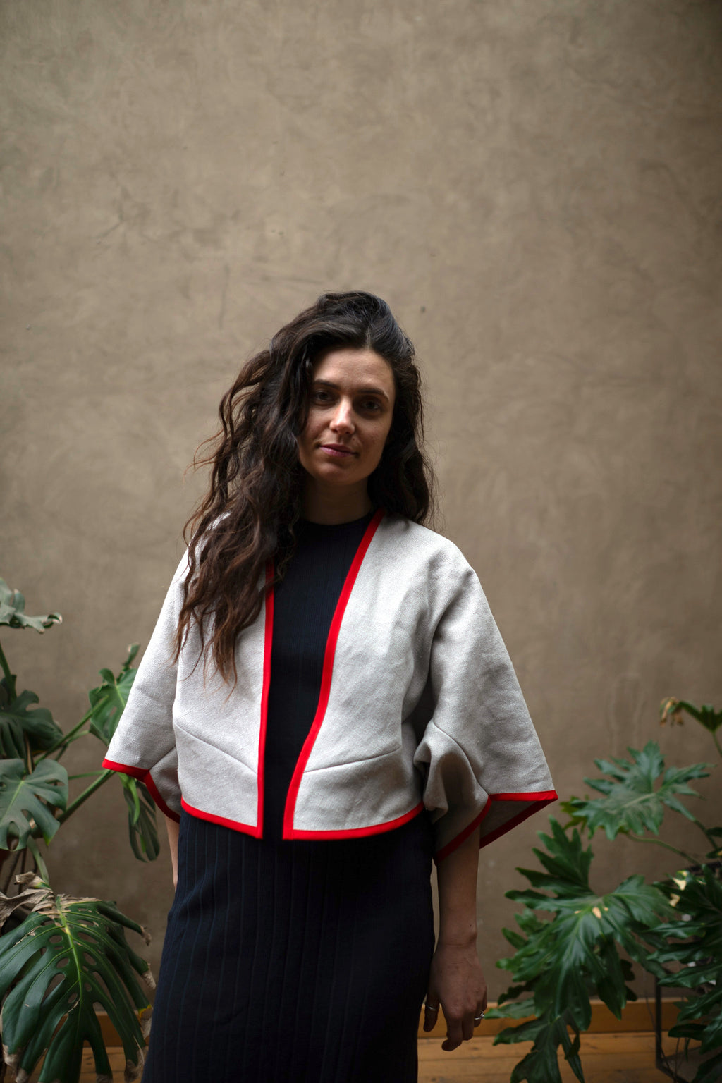 Sobretodo lino beige