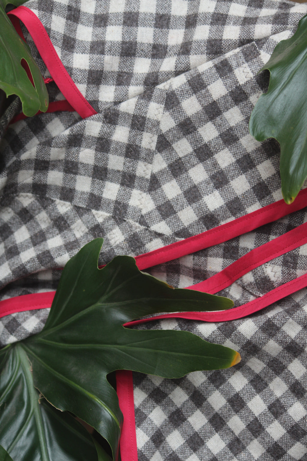 Sin mangas lana cuadrillé