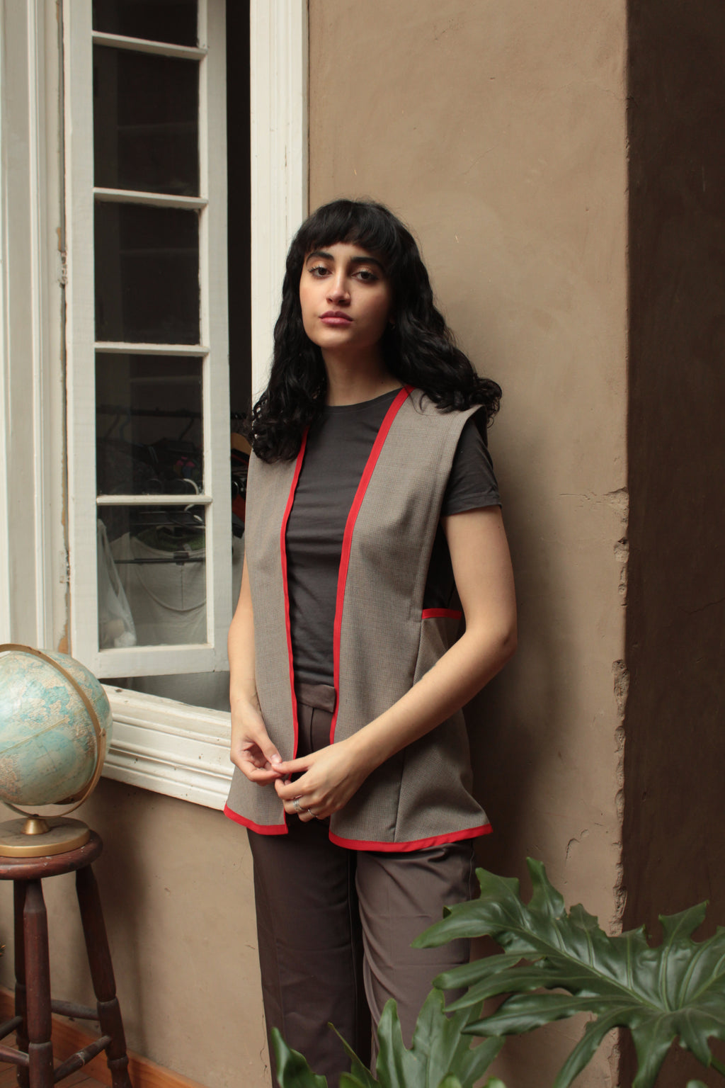 Sin mangas casimir café