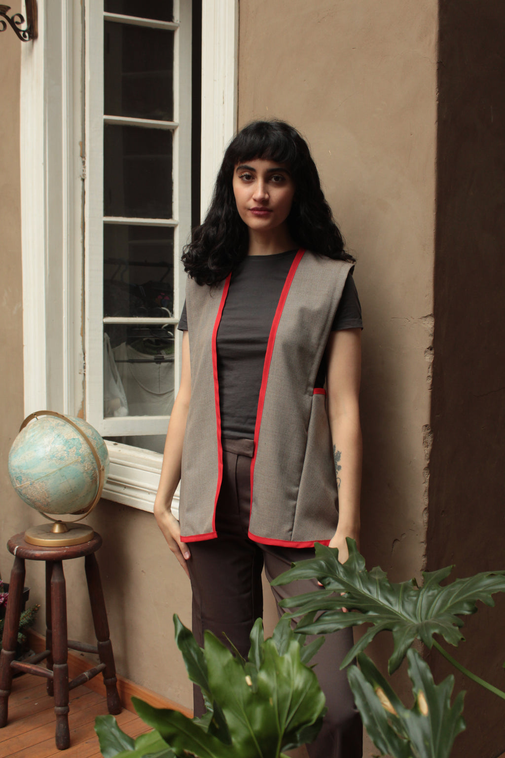 Sin mangas casimir café