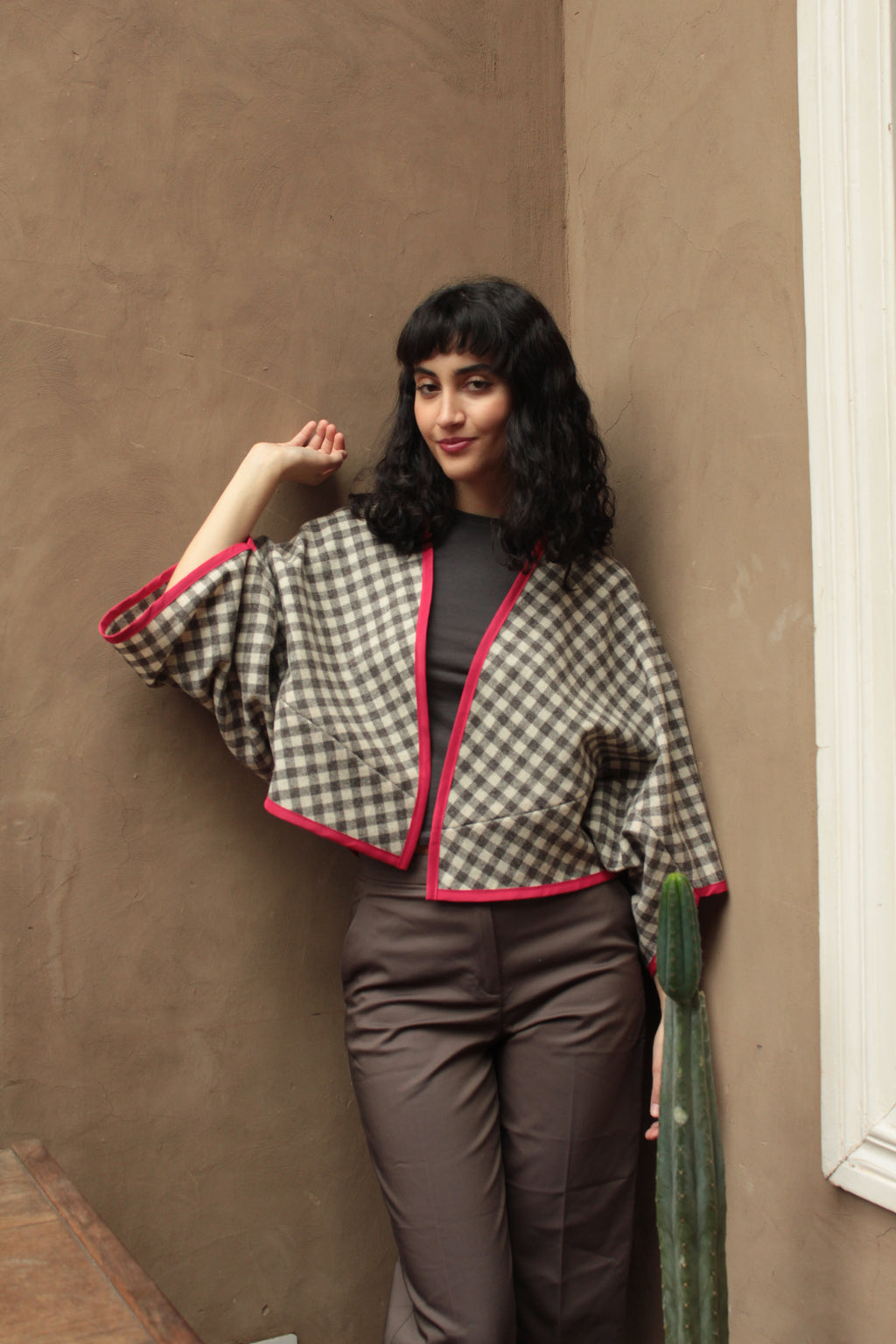 Sobretodo lana cuadrillé