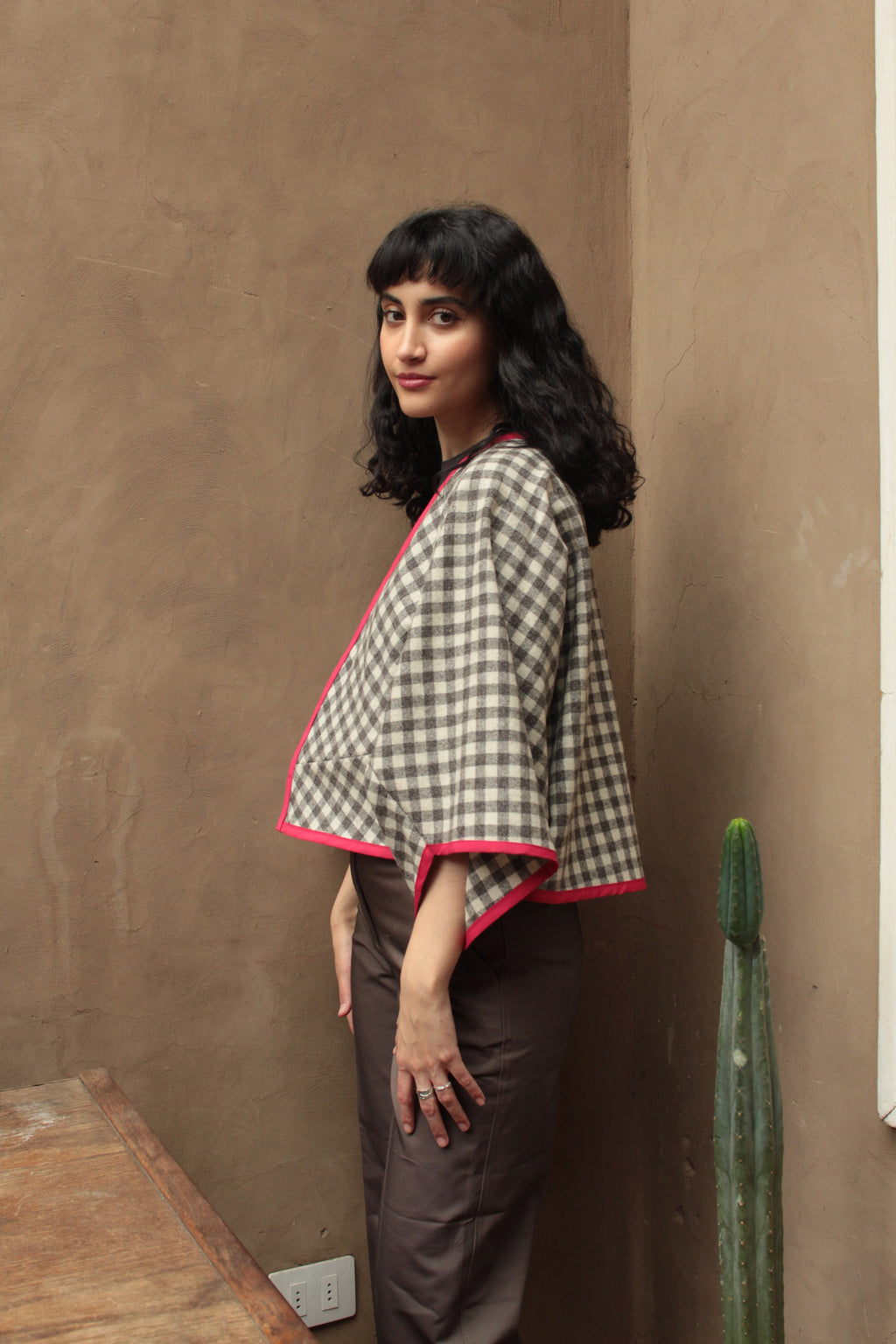 Sobretodo lana cuadrillé