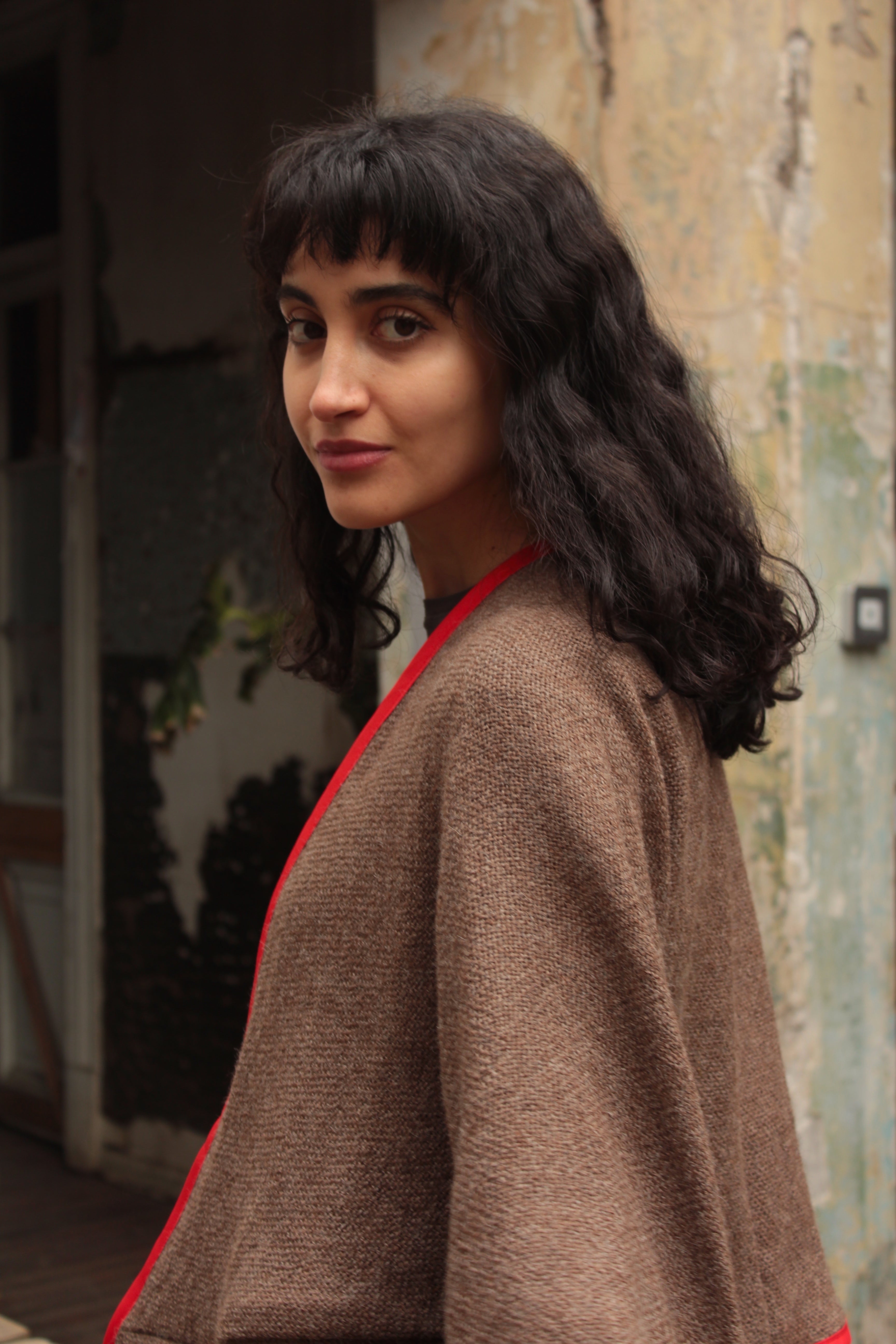 Sobretodo Alpaca taupé