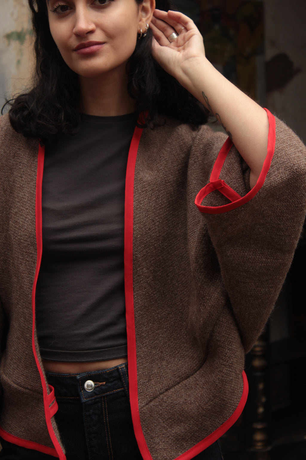 Sobretodo Alpaca taupé